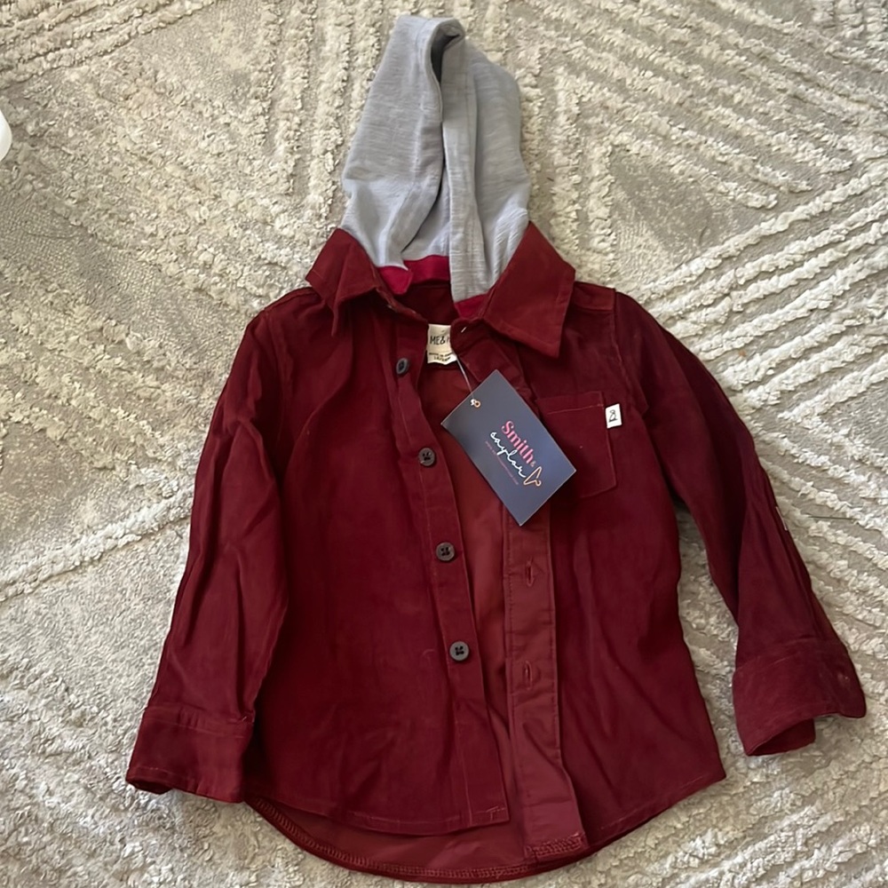 18/24 months corduroy burgundy toddler shirt